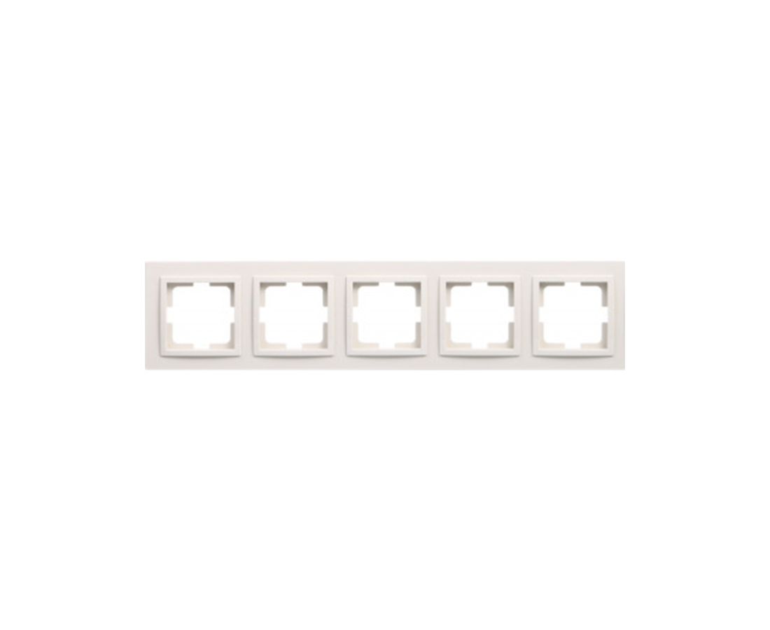 ჩარჩო ხუთიანი DESPINA cream -102-170000-164 — როზეტები და ჩამრთველები